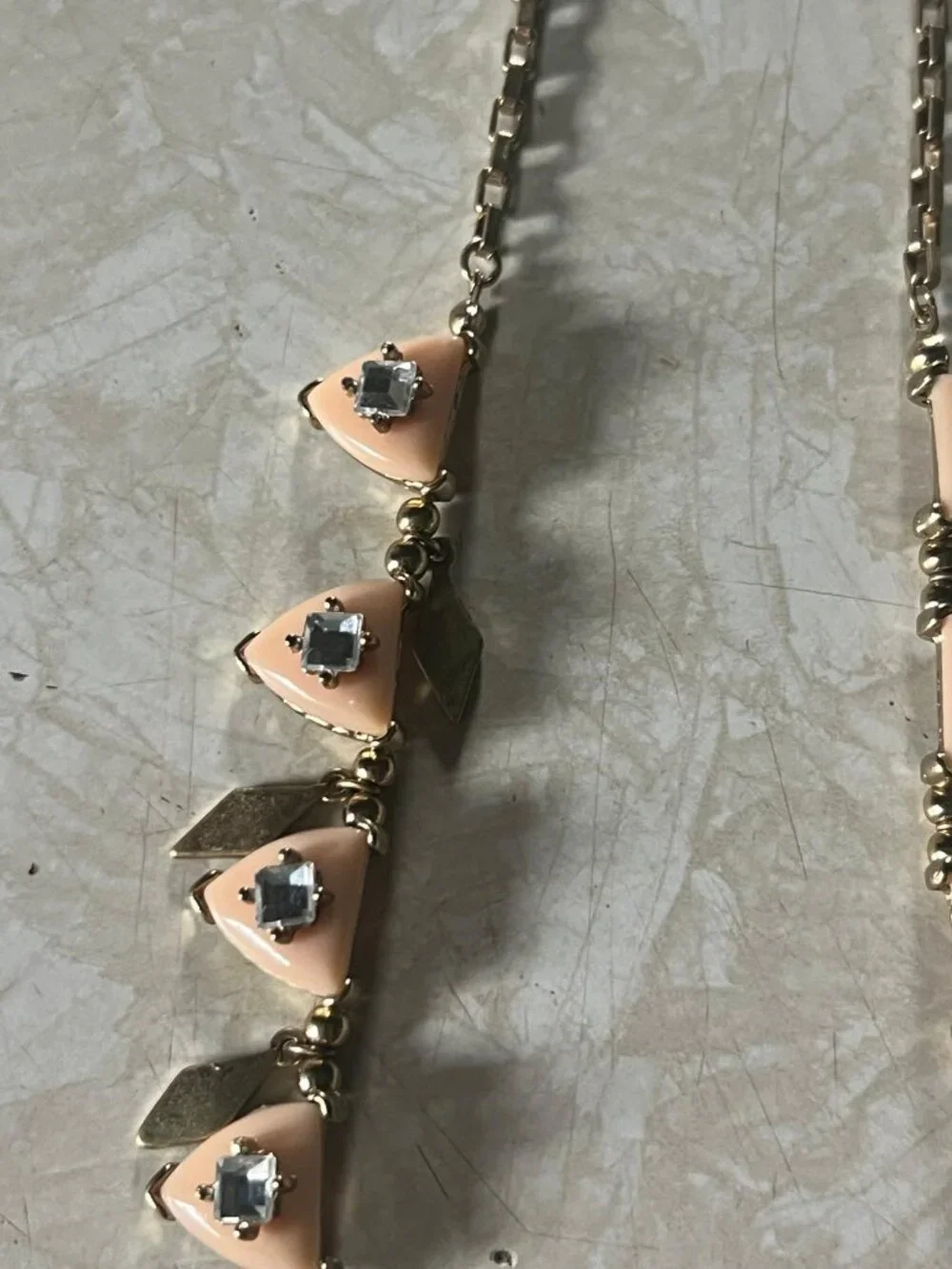 Vintage Bib Necklace with Pink - Picture 3 of 3